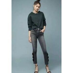 McGuire Newton Skinny Jeans Velvet Bow Detail Sz32 B7